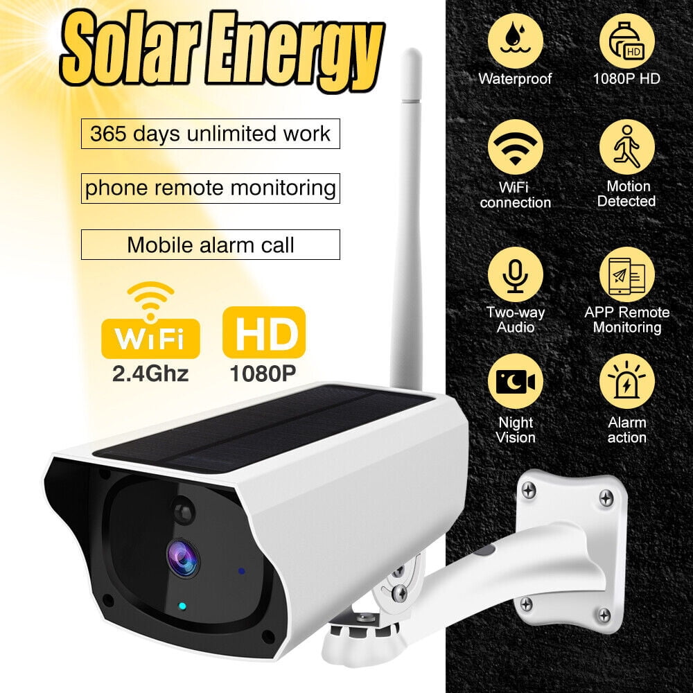 1080P HD Wireless Solar Power WiFi Outdoor Home Security IP Camera Outdoor Night Vision