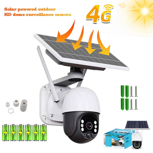 Solar Security Camera ,DFITO 360¡ã View Wireless Outdoor Camera, Waterproof PIR Detection, Rechargeable Battery Powered Home Surveillance Camera with Color Night Vision