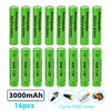 16-Pack Rechargeable AAA Batteries Pre Charged,DFITO Alkaline 1.5V 600mAh Triple A Solar Batteries for Solar Lights and Universal Household Devices, Recharge up to 1200 Cycles