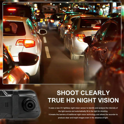 10" Mirror Dash Cam,DFITO 1080P FHD Full Touch Screen Front and Rear View Backup Camera,G-Sensor, Parking Monitor, 170° Wide Angle,with 5.5 Meters Cable