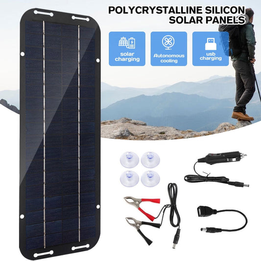 DFITO 30 Watt 12 Volt Solar Panel Starter Kit with Polycrystalline Solar Panel