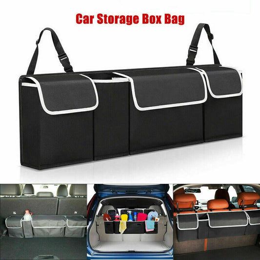 Trunk Organizer for Car,DFITO Car Trunk Organizer SUV Backseat Hanging Storage Bag with 4 Pockets, Collapsible Space Saver Car Interior Accessories for Wowen&Men