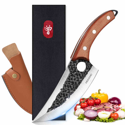 Dfito Chef Knife Sets with Roll Bag, 9 Pieces Professional Knife Set, High Carbon Stainless Steel Kitchen Chef Knife Set
