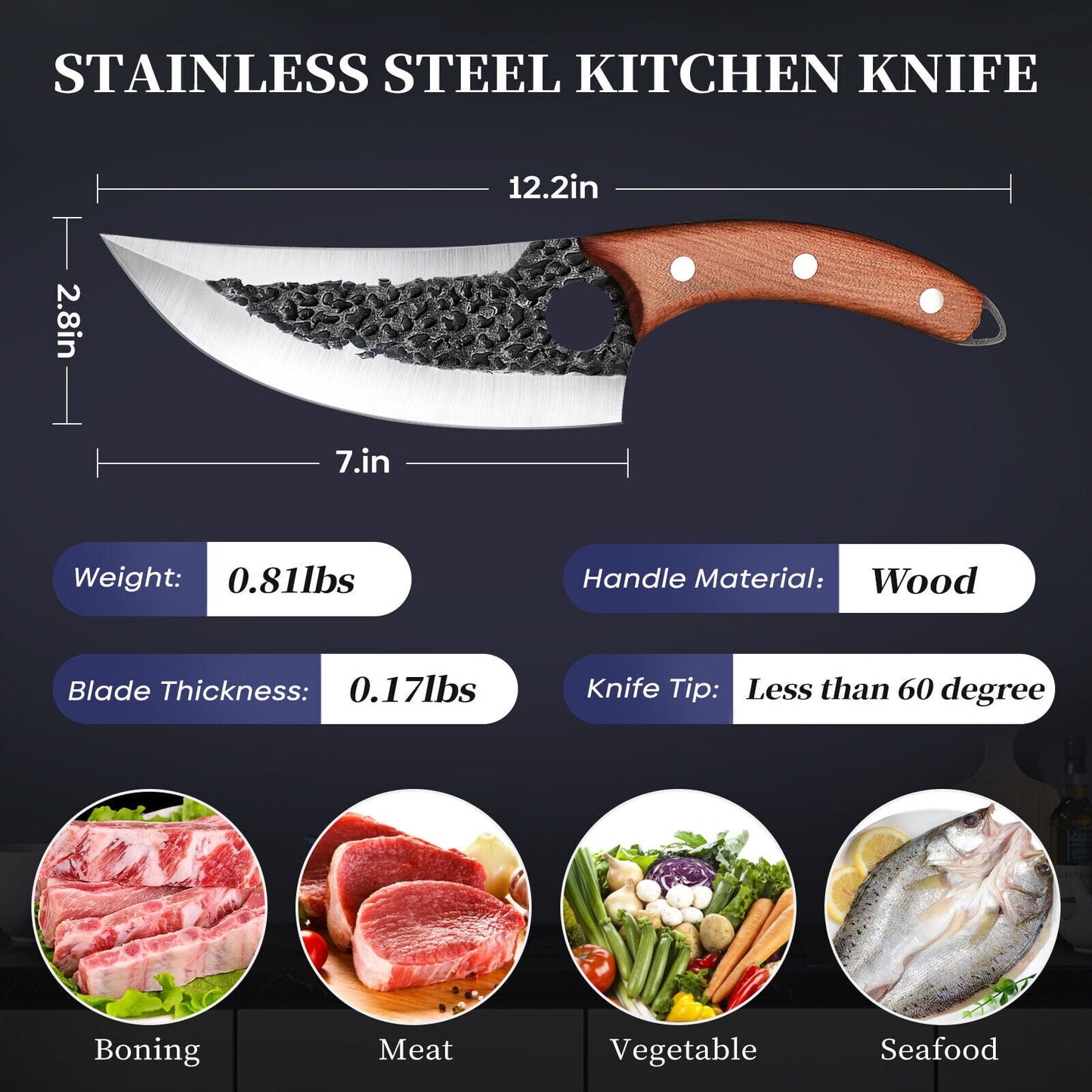 Dfito Chef Knife Sets with Roll Bag, 9 Pieces Professional Knife Set, High Carbon Stainless Steel Kitchen Chef Knife Set