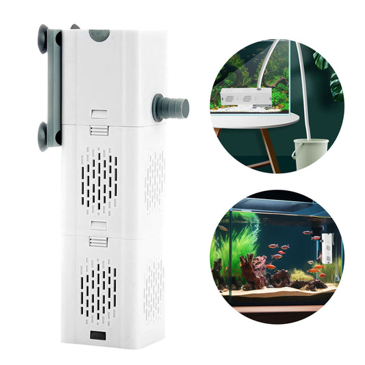 Aquarium Filter,DFITO 475GPH Fish Filter Light Green Water and Algae Submersible Powerful Clean Pump for Turtle Tank Saltwater Freshwater