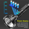 DFITO Rechargeable LED Flashlight 90000 Lumens Powerful Zoom Torch with Battery for Outdoor Camping