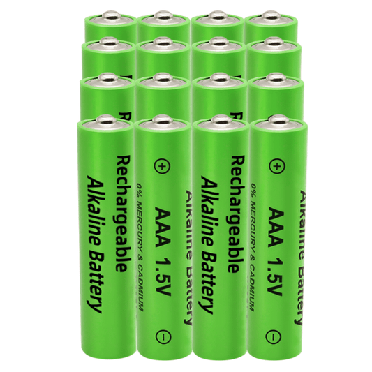 DFITO 16-Pack Rechargeable AAA Alkaline High-Capacity Batteries, 3000 mAh, Recharge up to 1200x Times, Pre-Charged