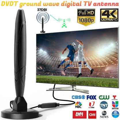 350 Miles Range Indoor TV Antenna – HDTV Antennas are 4K Full HD Compatible, with Best Powerful Amplifier and Signal Booster