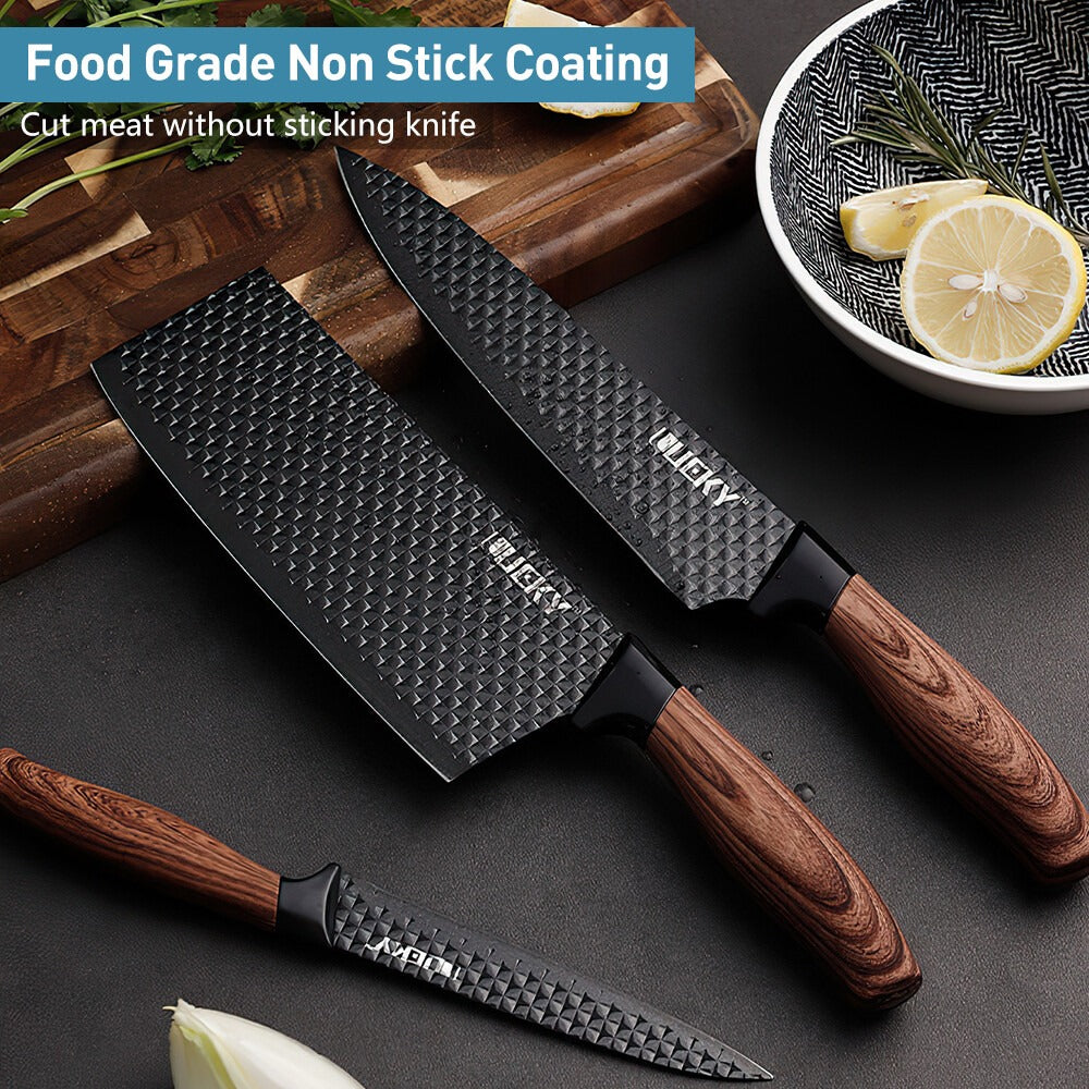 6x High Carbon Stainless Steel Chef Knife Set Ultra-Sharp Kitchen Cleaver Knives（gb）