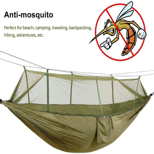 Hammock with Mosquito Net,DFITO Lightweight Double Hammock Portable Hammocks,Green