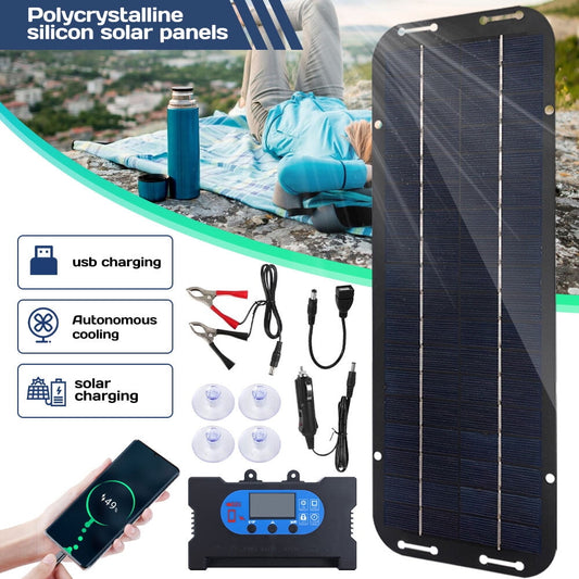 DFITO 30 Watt 12 Volt Solar Panel Starter Kit with Polycrystalline Solar Panel with 100A Charge Controller