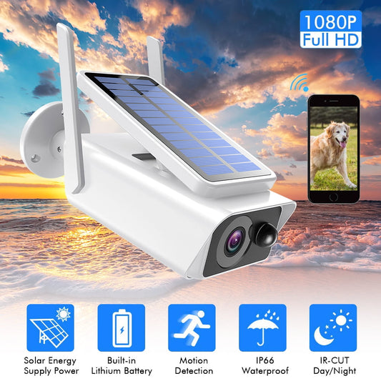 Zengest 3MP Solar Security Camera Outdoor, 2.4G WIFI Wireless Cameras for Home Security with Spotlight Color Night Vision, AI Human Detection, 2-Way Audio,IP66 Waterproo(without Battery&SD Card)