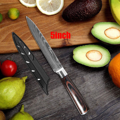 5inch Kitchen Knife Japanese Damascus Stainless Steel Pattern Chef