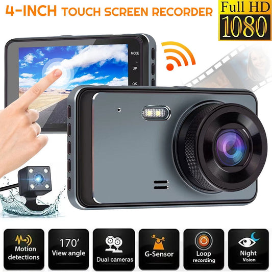 Dash Cam Front with 32G SD Card,DFITO 1080P FHD Car Driving Recorder 4'' IPS Screen 170¡«Wide Angle Dashboard Camera, G-Sensor Parking Monitor Loop Recording Motion Detection