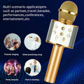 Karaoke Microphone for Kids, Wireless Bluetooth Karaoke Microphone for Singing, Portable Handheld Mic Speaker Machine, Gifts Toys for Girls Boys Adults All Age, Gold