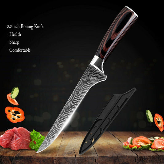 Dfito 6 inch Boning Knife, Stainless Steel Ultra Sharp Kitchen Chef Knife, Ergonomic Handle Knife for Professional Chefs