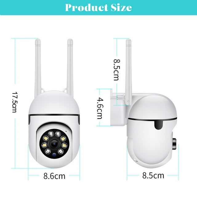 1080P Wireless Security Camera 5G WIFI IP Camera with 32GB Card, 360° View, Night Vision, Motion Detection and Alarm, IP66 Waterproof, Two-Way Audio