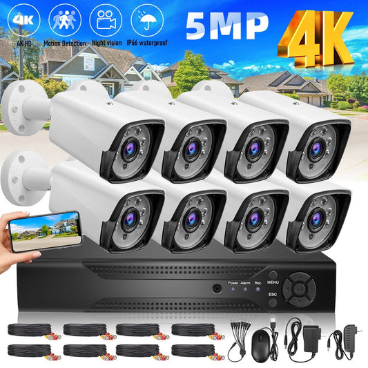 Security Camera System,DFITO 1080P 8CH Home Security Systems with 8pcs Full HD Cameras