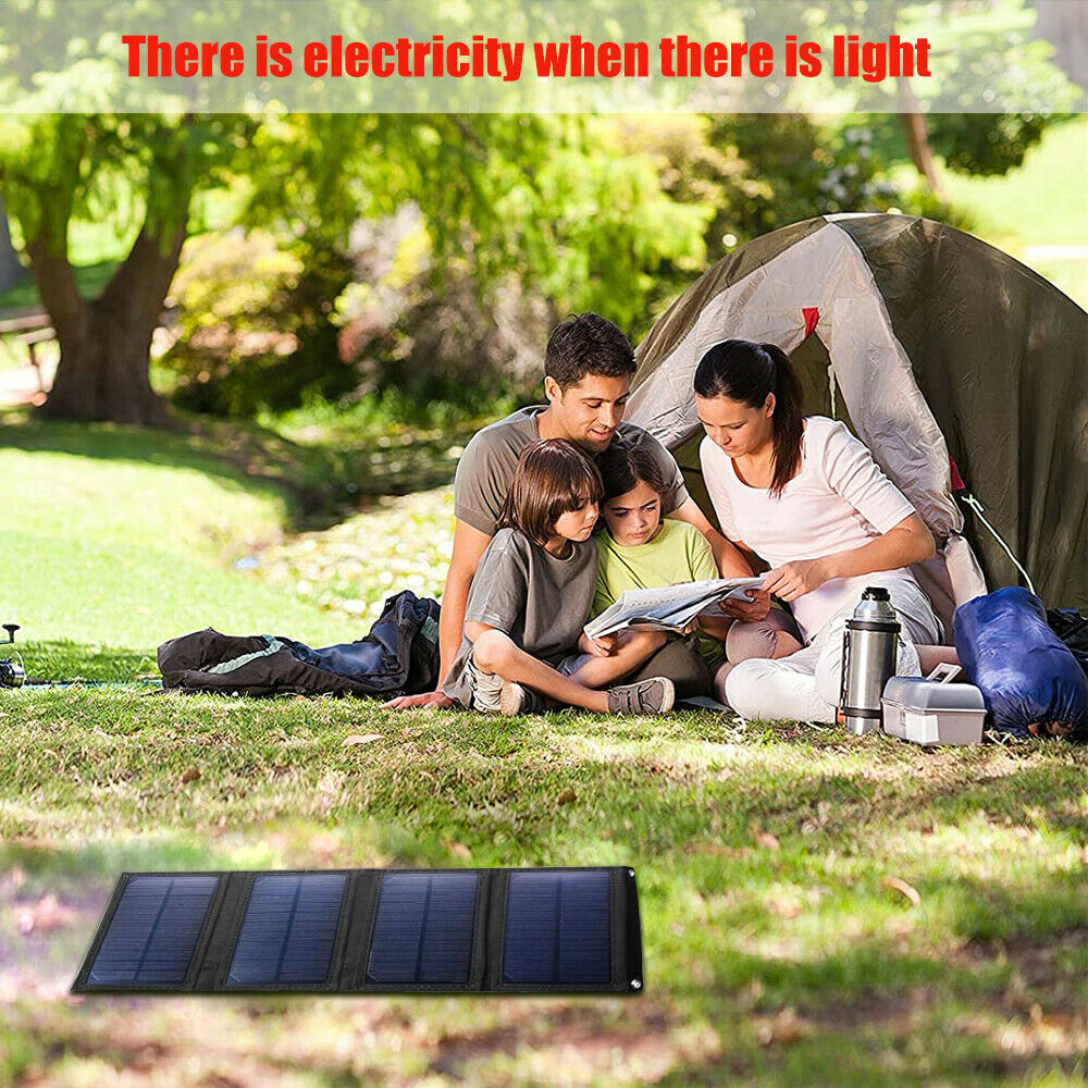 DFITO 80W 10V Portable Solar Panel, Foldable US Solar Cell Solar Charger for Camping Hiking