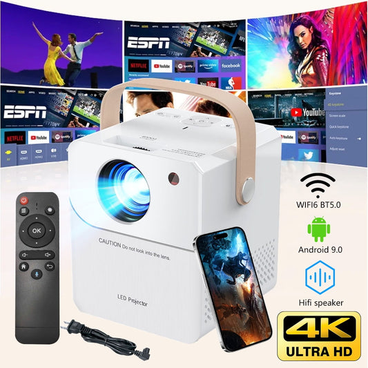 5G WiFi Projector with Bluetooth,DFITO Mini Portable 1080P Projector Full HD Mini Projector with Speaker for Home Bedroom, Compatible with Smartphone,HDMI,USB,AV,Fire Stick