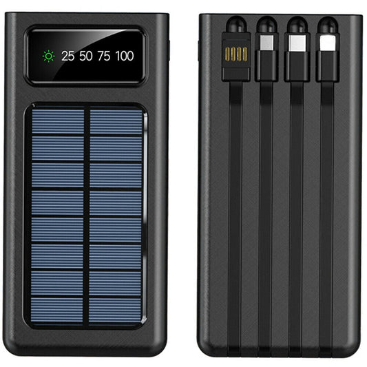 DFITO 20000mAh Solar Power Bank 4 USB Portable Battery Charger for Cell Phone