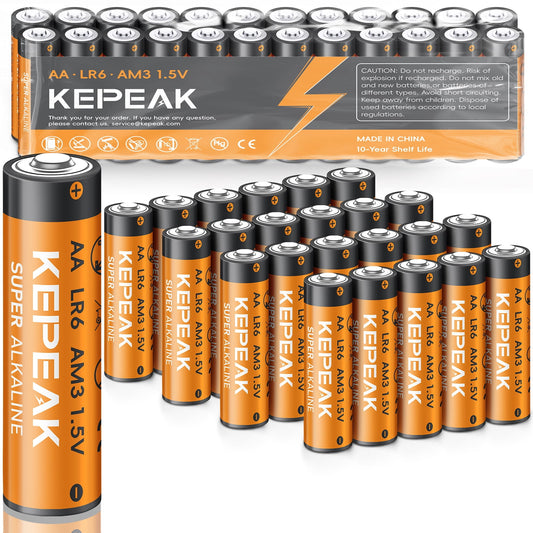 AA Batteries (24 Pack), Double A Alkaline Batteries