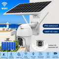 2K Solar Security Camera, DFITO Wireless Outdoor Camera with Pan Tilt, 2K Night Vision, Two Way Talk, Android/Ios Assistant/Cloud