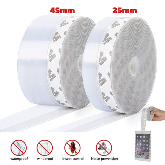 5M/16FT Weather Stripping Door Seal Strip Self Adhesive Silicone Bottom Stopper