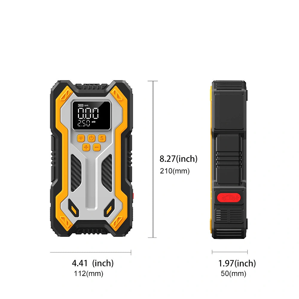 DFITO Jump Starter with Air Compressor, 1500A Peak, 6000mAh Battery Booster