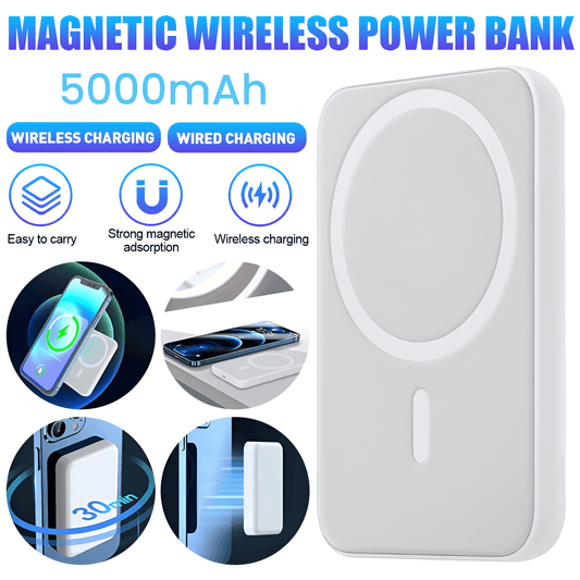 Wireless Portable Charger,DFITO 5000mAh Magnetic Power Bank,Magnetic Power Bank Wireless Charger,Safe Battery Pack for iPhone 13/12/Pro/Pro Max