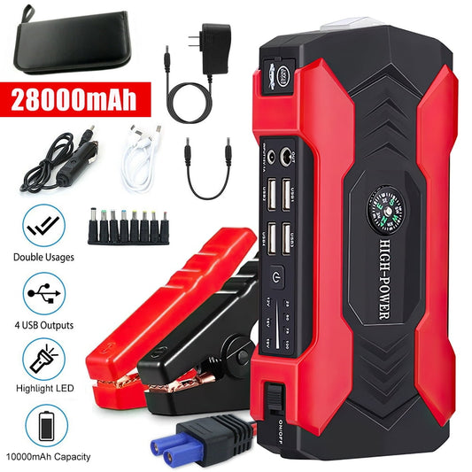 Car Jump Starter, 28000mAh 600A 12V Portable Charger Power Bank Car Jump Starter for car Booster Battery with LED Flash Light