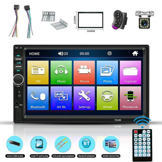 7inch Double Din Car Stereo,DFITO Car Stereo Double Din Bluetooth Car Radio,Car MP5 Player 2 Din HD Touch Screen FM Radio Audio Receiver