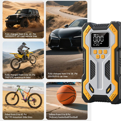 DFITO Jump Starter with Air Compressor, 1500A Peak, 6000mAh Battery Booster