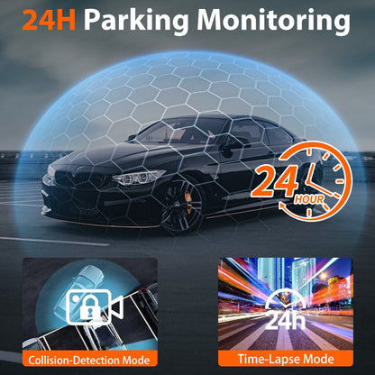 DFITO 4-Kanal Dashcam vorne und hinten innen, 1080P Dashcam für Autos, 8 IR Nachtsicht, APP & WiFi Unterstützung, 24H Parkmodus