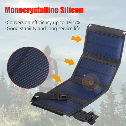 DFITO 80W 10V Portable Solar Panel, Foldable US Solar Cell Solar Charger for Camping Hiking