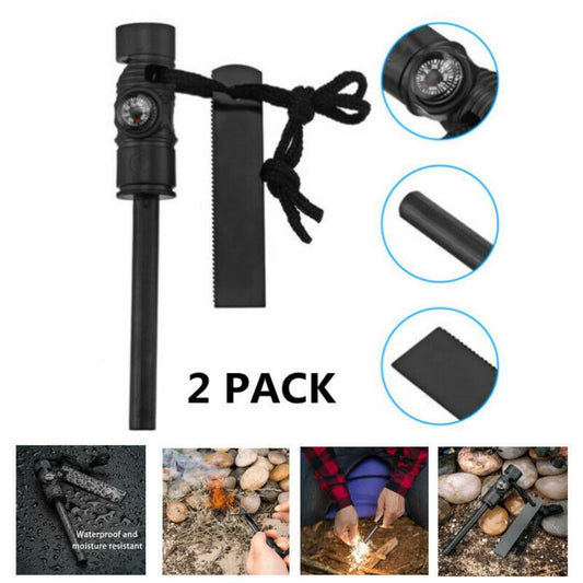 Qinuo Premium Magnesium Flint Fire Starters, 2 Count