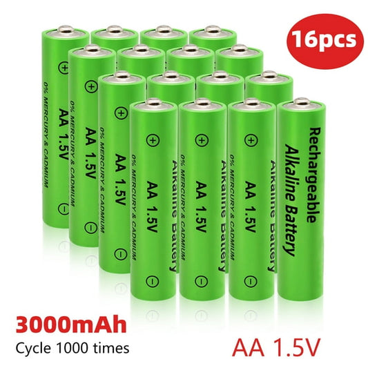 DFITO 16Pcs 1.5V AA Rechargeable Batteries Lithium Li-ion Battery