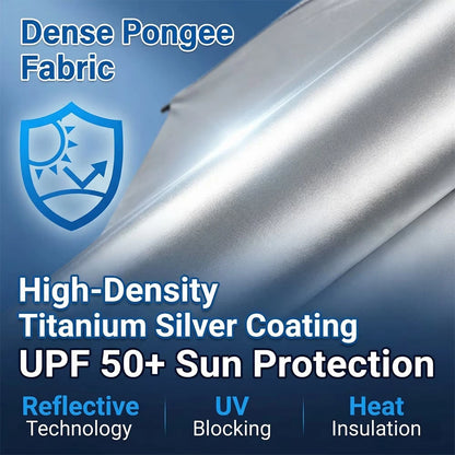 DFITO Umbrella Car Windshield Sun Shade for Cars & Trucks, UV Protection Heat Insulation, Large 57" x 31", Silver