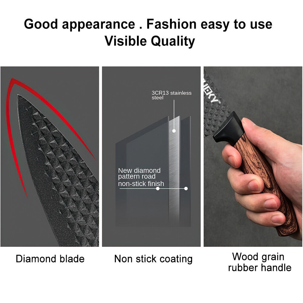 6x High Carbon Stainless Steel Chef Knife Set Ultra-Sharp Kitchen Cleaver Knives（gb）