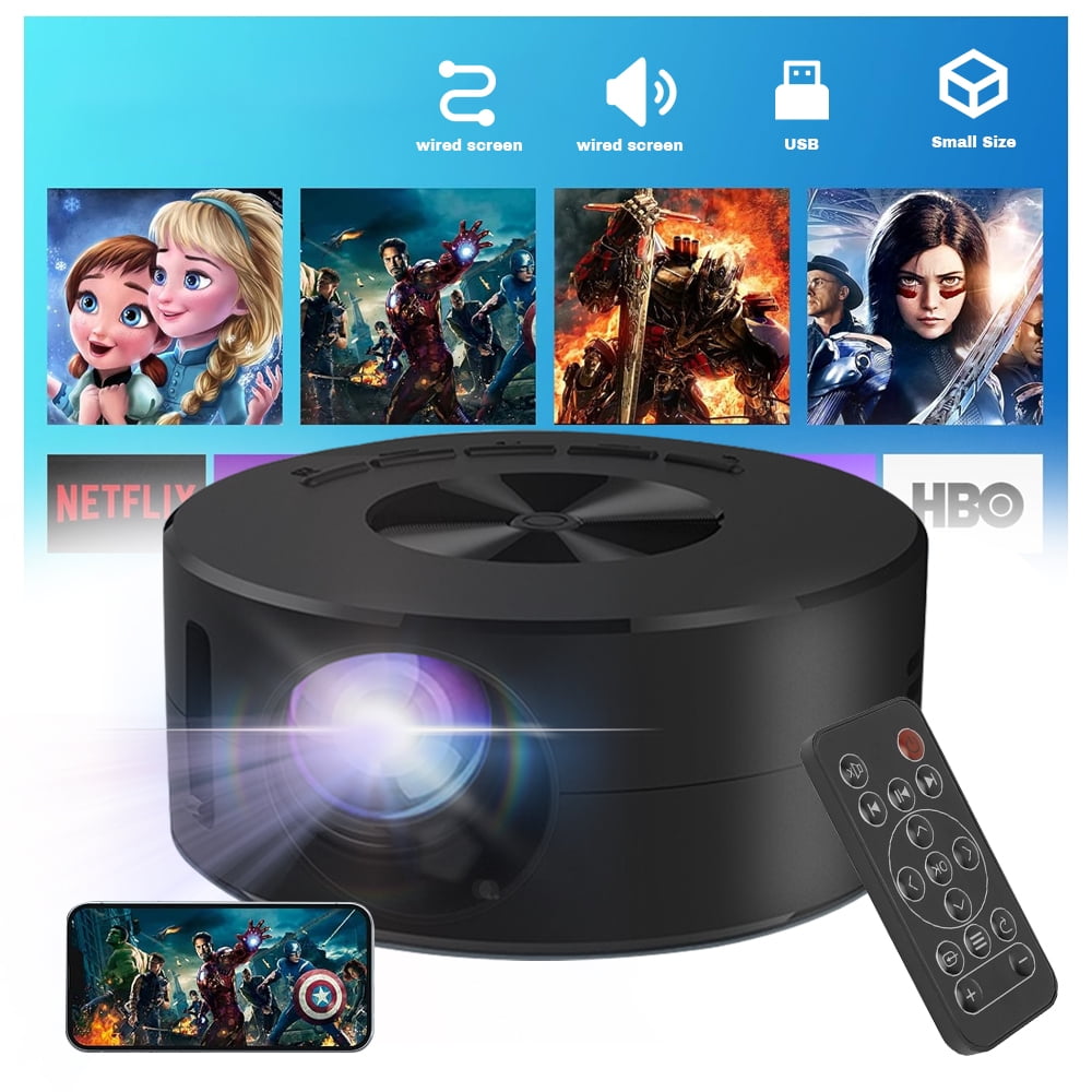 Mini Projector,DFITO 1080P Portable Movie Projector for Home Theater/Outdoor, Compatible with iOS/Android/Laptop/TV Stick/HDMI