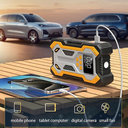 DFITO Jump Starter with Air Compressor, 1500A Peak, 6000mAh Battery Booster
