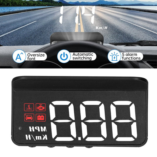 Windshield Head Up Display for Car,DFITO Digital Speedometer for Car with OBD2 Interface, HUD Car Speedometer with Water Temperature, Mileage¨ÛOverspeed Alarm, Fatigue Driving Alarm