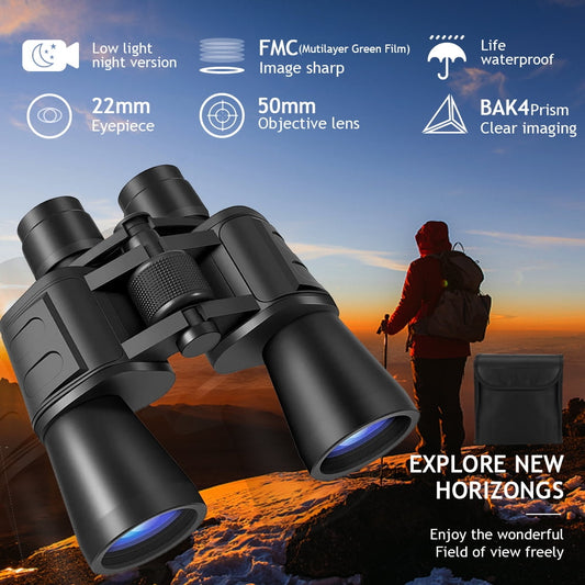 DFITO 180 x 100HD Binoculars for Adults and Kids - High Power Life Waterproof HD Compact Binoculars for Bird Watching Hunting Hiking Sightseeing Travel Concerts with BAK4 Prism FMC Lens