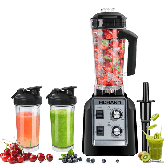 DFITO 2200W Smoothie Blender for Kitchen, Perfect for Smoothies, Shakes, Fruit Blends & More, 68oz BPA-Free Jar, Adjustable Speeds, Includes 2 20 oz To-Go Cups and Stirring Stick, Black