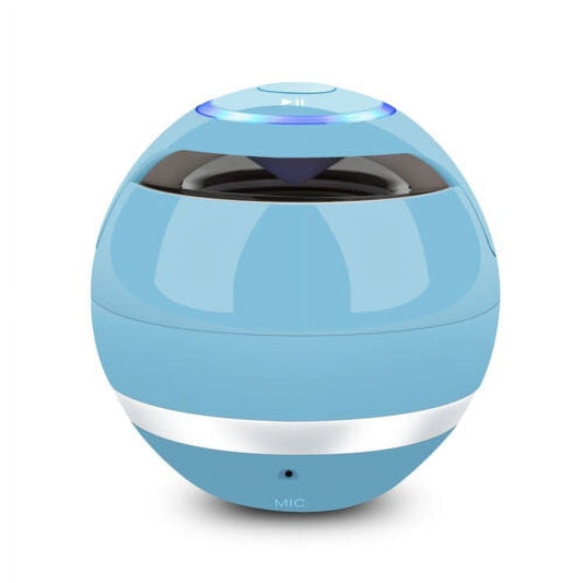 DFITO Portable Bluetooth Mini Speaker, Wireless Speaker Outdoor Super Bass 360 Stereo Sound USB/TF/FM Radio with LED Light Rechargeable for Home and Travel, Outdoor Music Party Show Speaker,Blue