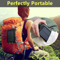 Solar Charger Power Bank, 20000mAh Portable Phone Charger with 2 USB Ports Built-in Dual LED Flashlight, 15W Fast Charging Waterproof Solar Panel Charger for Cell Phone