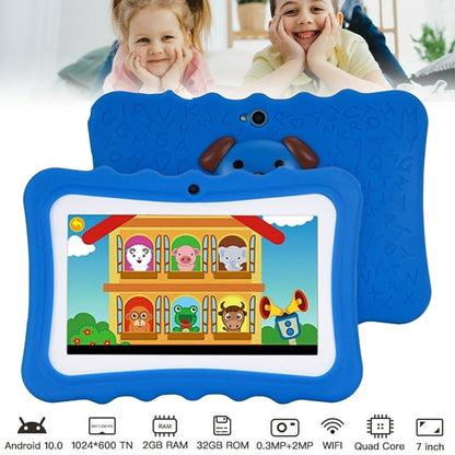 Android Kids Tablet,DFITO 1GB RAM 16GB ROM Kids Tablets, 7 inch Tablet with Case, Dual Camera, Educational Games, WiFi (Blue)