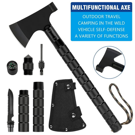 Camping Hatchet Set, DFITO Extensible Camping Hatchet with Hammer Fire Starter Compass