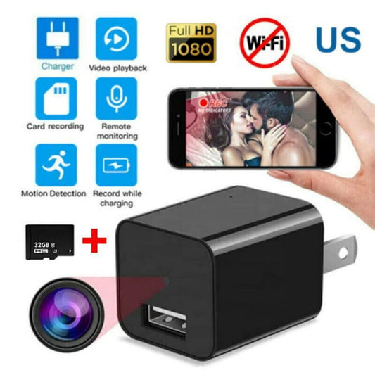 DFITO 1080P Camera HD1080P USB Chargers Mini Camera Wireless Portable Camera Security Video Recorder Baby Camcorder Motion Detect Monitor Cam