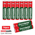 DFITO 16 Pcs 1.5VAAA Rechargeable High-Performance Alkaline Batteries, Recharge up to 1000 Times, Standard Capacity 8800 mAh, Pre-Charged